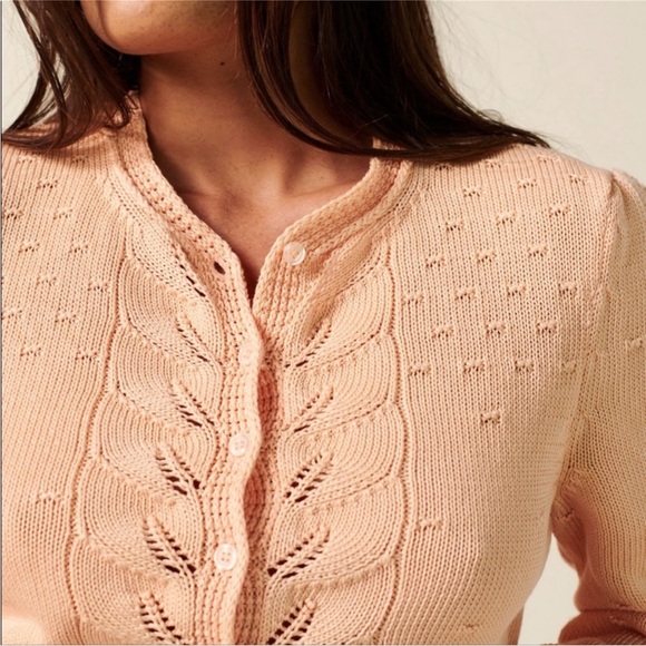 Rouje Maya Cardigan in Peach size 36 - Picture 2 of 12